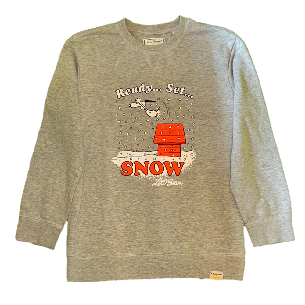 L.L.Bean Little Kids' L.L.Bean X Peanuts Crew Sweatshirt M 10-12 ☀️